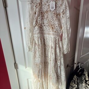 Elegant Lace White Dress